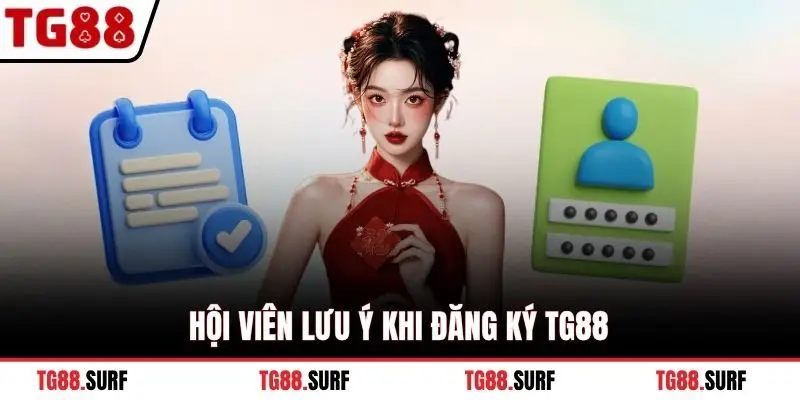 Hội viên lưu ý khi đăng ký TG88